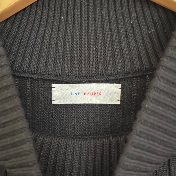 UNE HEURES L/S MOCK NECK NOIR - Picture 4 of 4